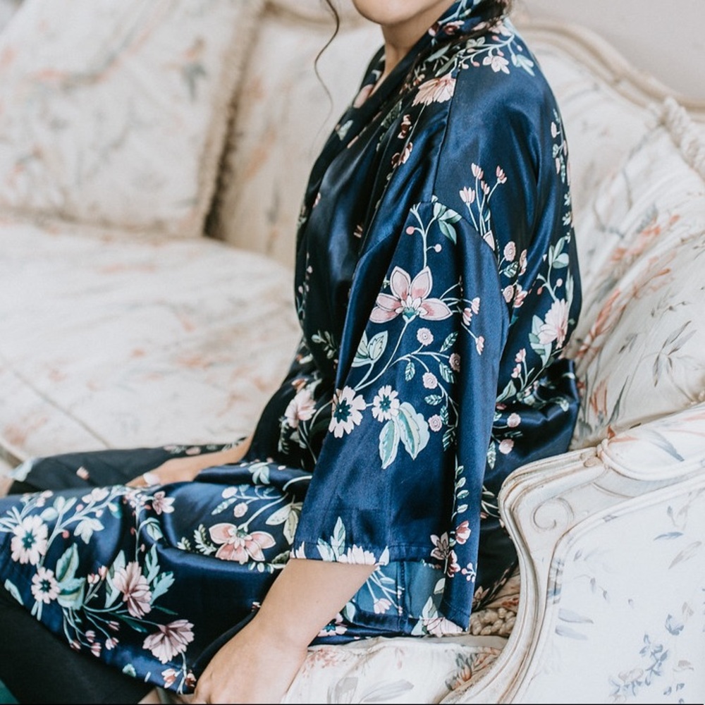 Silk Floral Robe